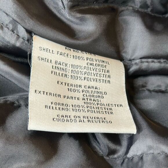 Levi Faux Leather Black Jacket Zippered Closure Vintage Motorcycle Style Size XL - Picture 10 of 12